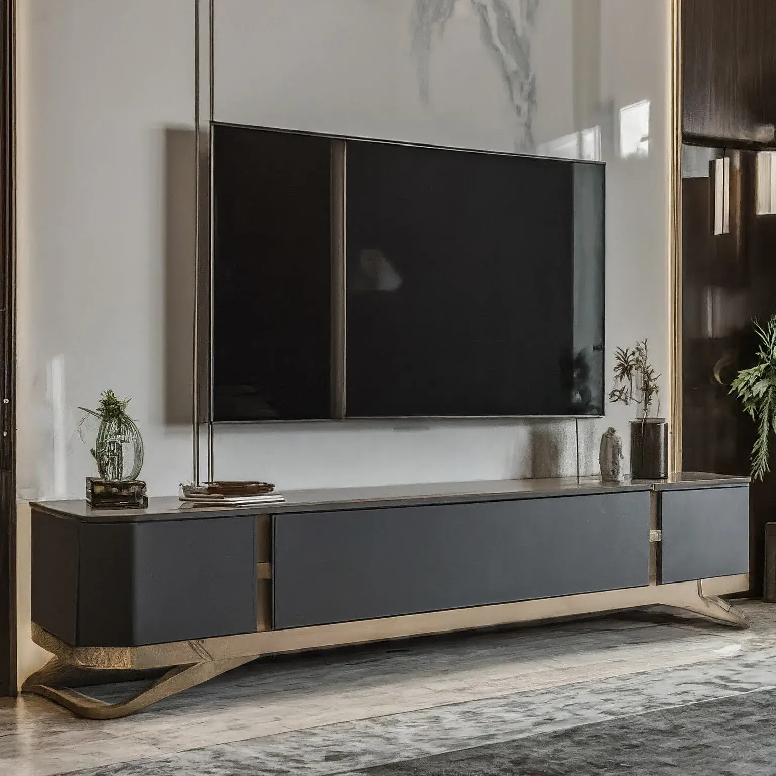 Modern TV seti dekorasyonu Modern TV seti dekorasyonu - Dekorasyonlar ve ic tasarim