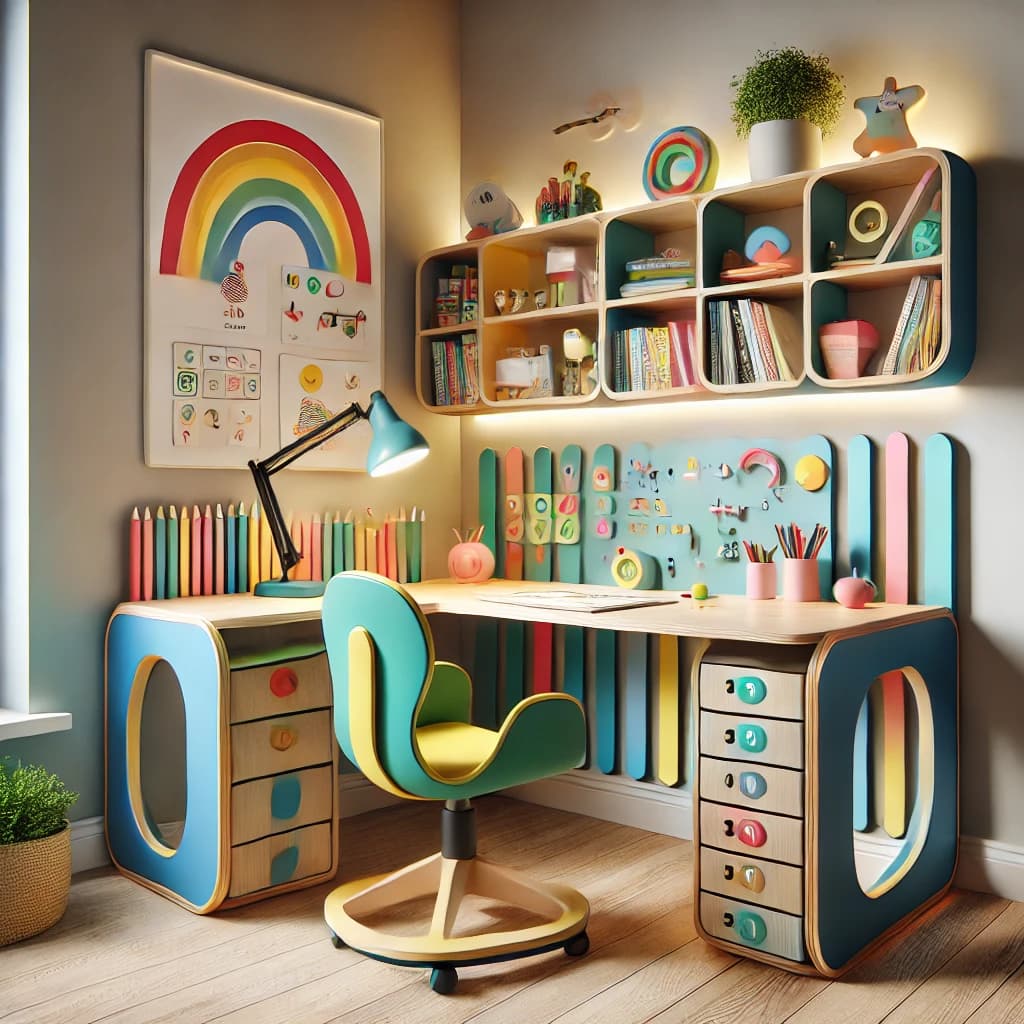 Study desk design for children Study desk design for children - Decorations and interior design