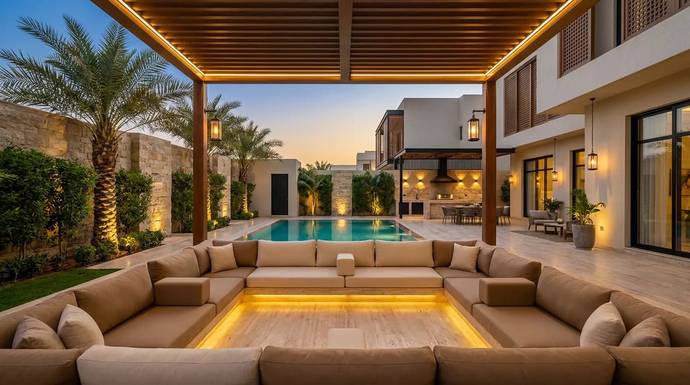 ديكور استراحات: دليل سعودي شامل لتصميم استراحة عائلية ونسائية فاخرة وعملية ديكور استراحات: دليل سعودي شامل لتصميم استراحة عائلية ونسائية فاخرة وعملية - ديكور استراحات