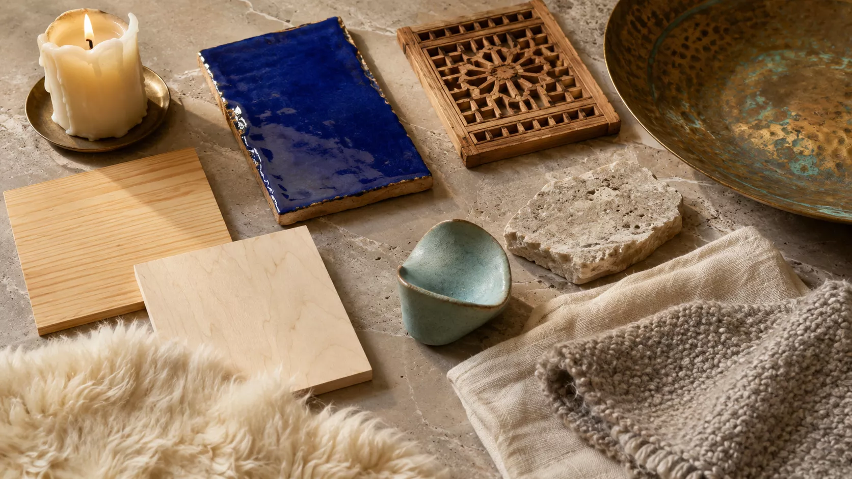 Iraqi and Norwegian raw materials in a luxurious design panel