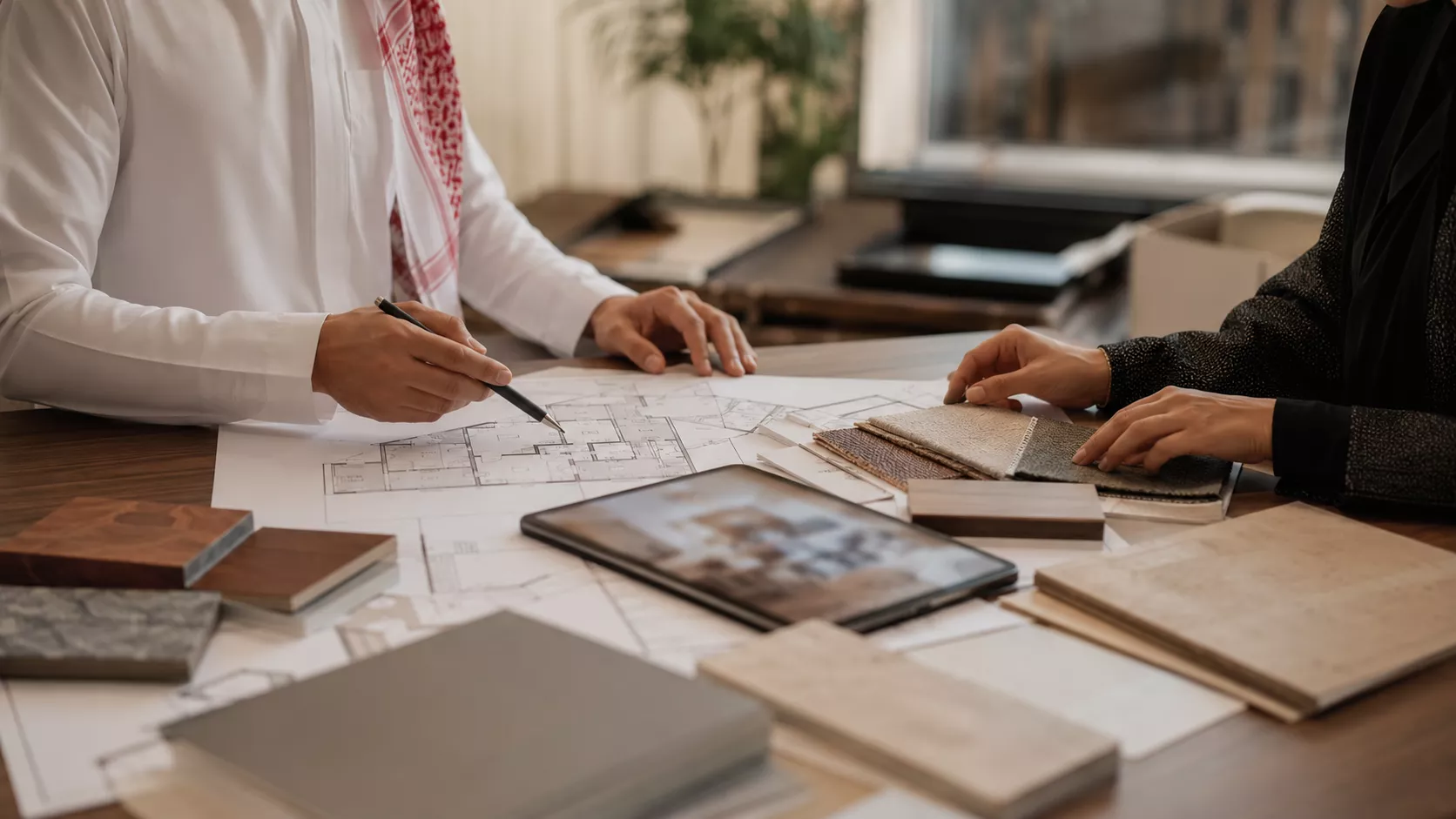 Interior design consultation session Interior design consultation to understand the client's needs before starting a project in Jeddah