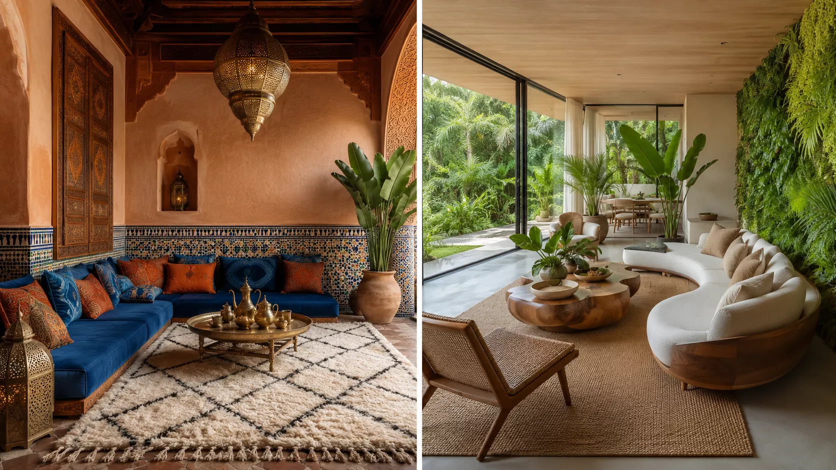 Comparing Moroccan and Brazilian styles in interior design