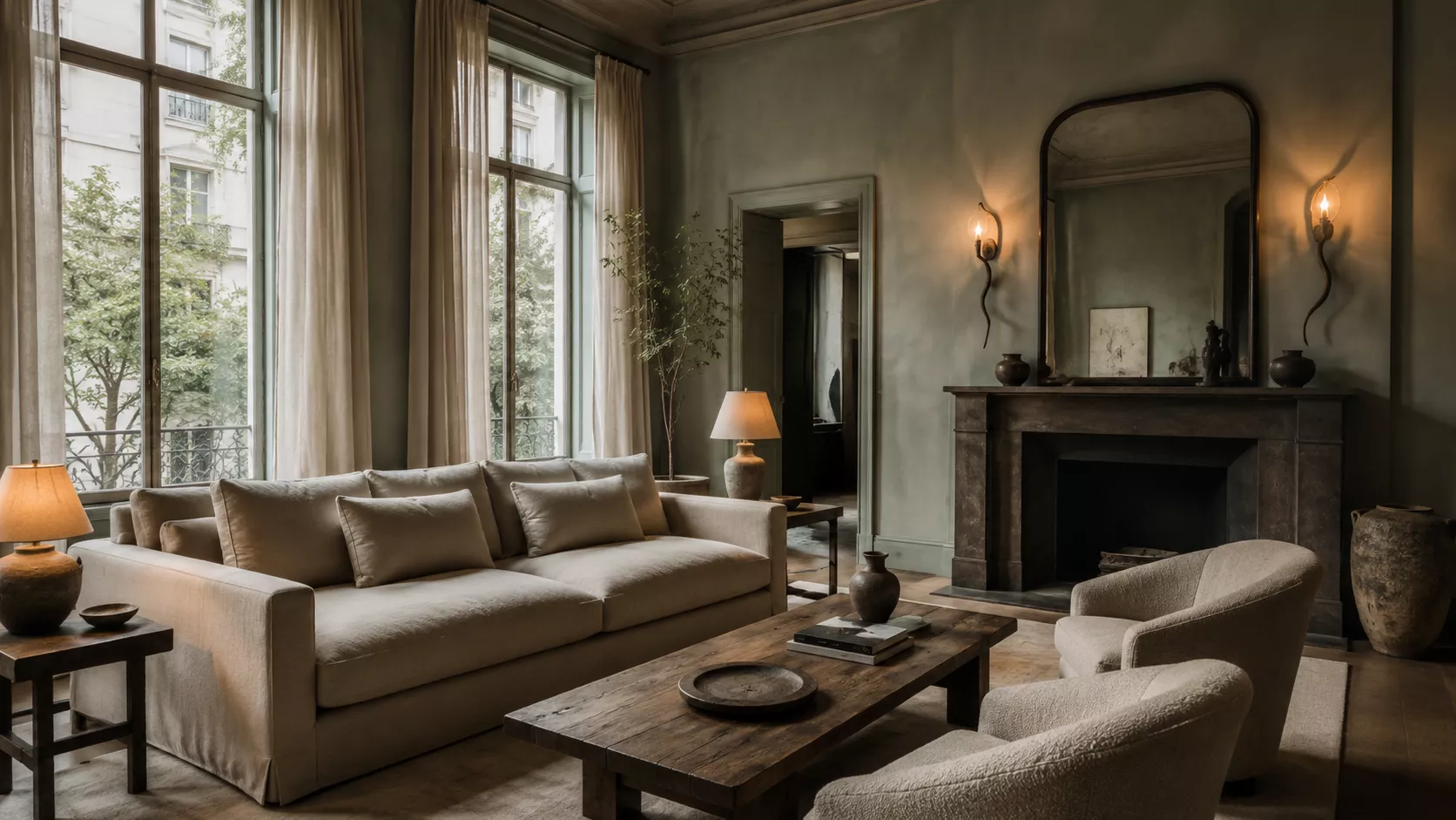 Quiet Belgian luxury in linen and oak
