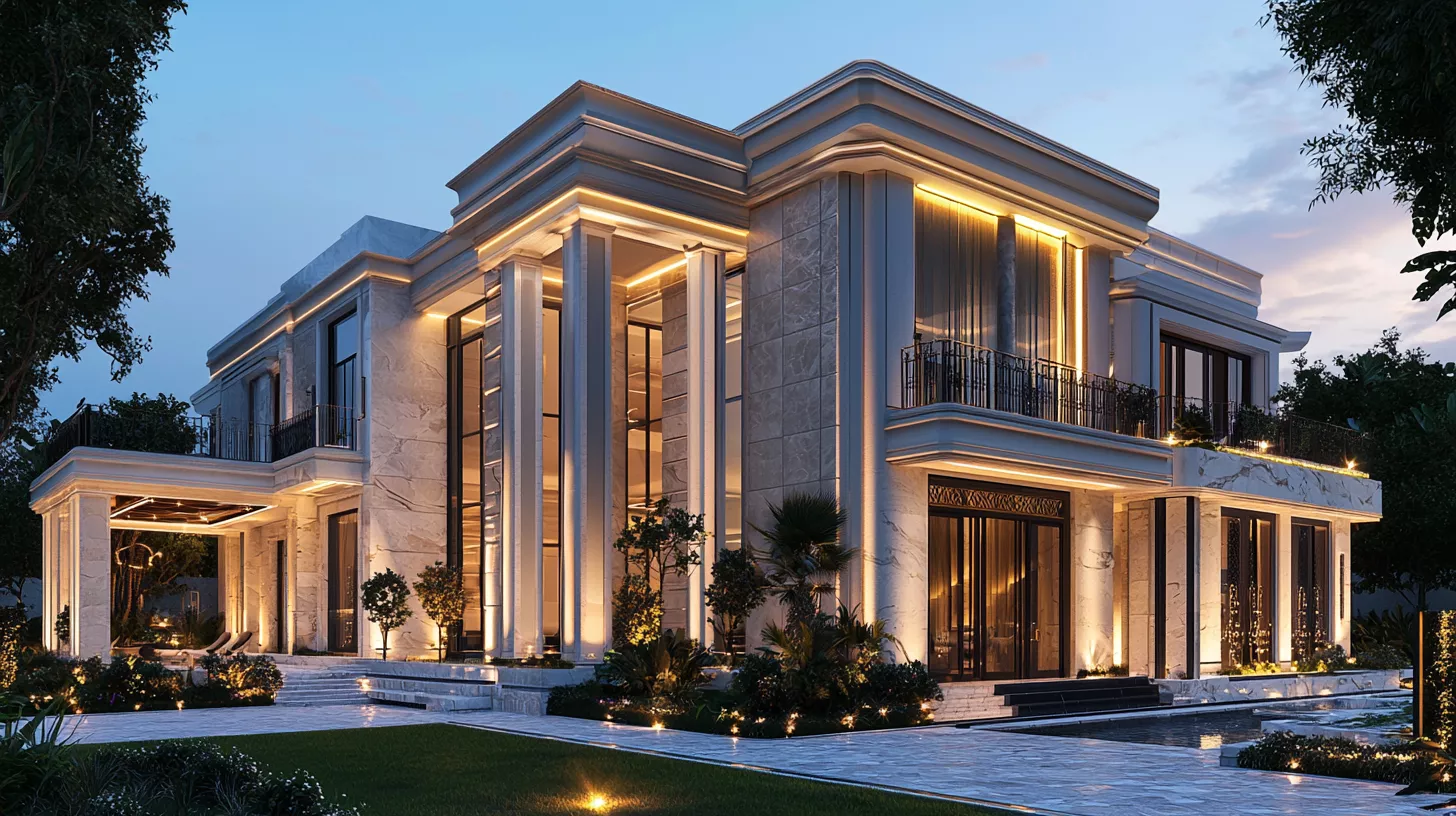 تصميم فيلا فاخرة سعودية تركية – حيث تلتقي الدقة بالجمال | SMD Group تصميم معماري واقعي بدقة 8K لفيلا فاخرة حديثة في الرياض تجسّد التكامل السعودي التركي في التصميم والتنفيذ، تجمع بين المواد الأوروبية الفاخرة والحرفية التركية والفخامة السعودية، في مشهد يعكس الدقة والجمال والابتكار بالذكاء الاصطناعي بأسلوب عصري خالد.