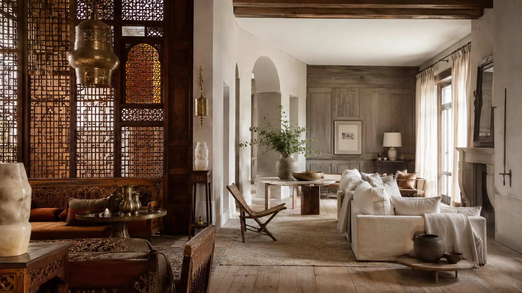 A dialogue between Egyptian and Belgian styles in interior design