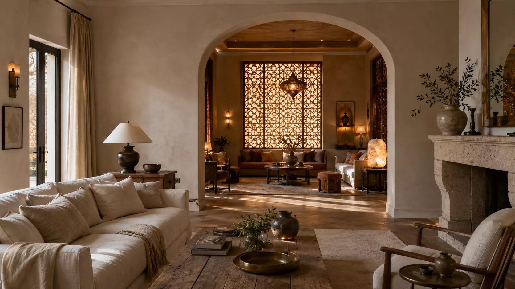 A fine restaurant blending Egyptian style with Belgian tranquility