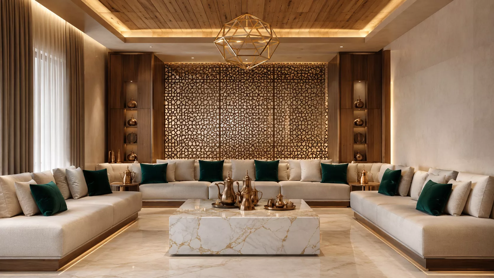 Qatari style and Swiss design color palette with a 70 20 10 base