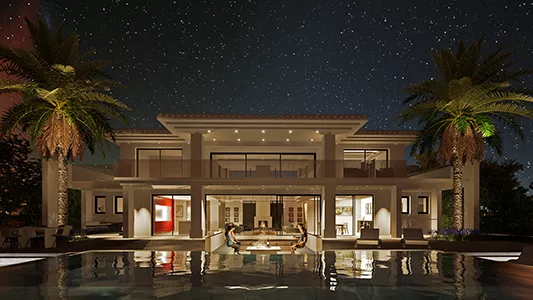 تصاميم فلل فاخرة الجمال والأناقة والرفاهية في تصميم المنازل الفاخرة